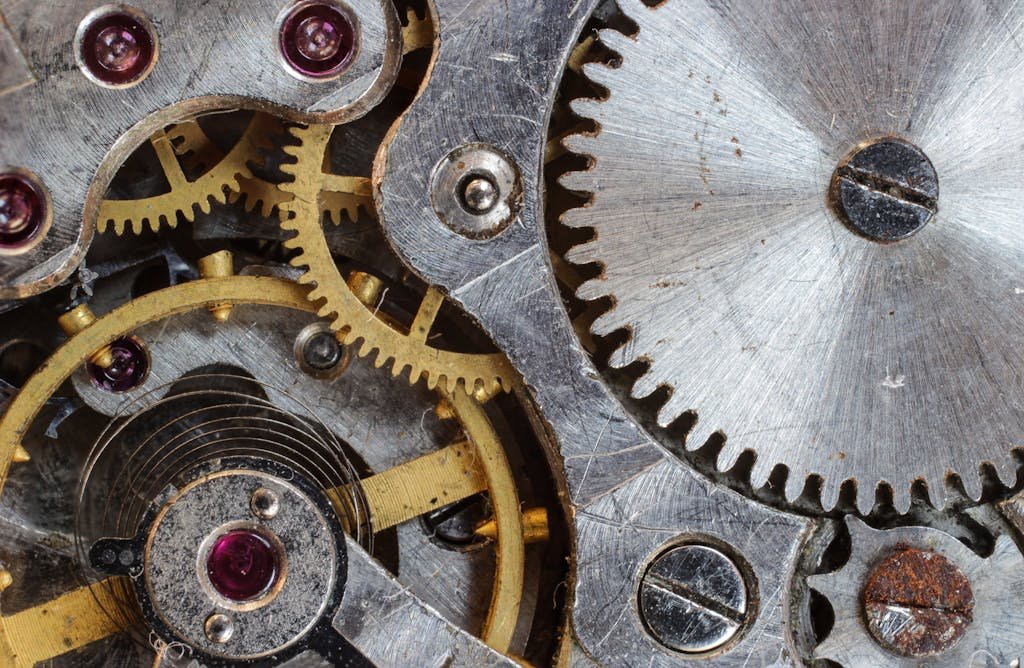 Rouages d’une machine qui représente le fonctionnement du viager